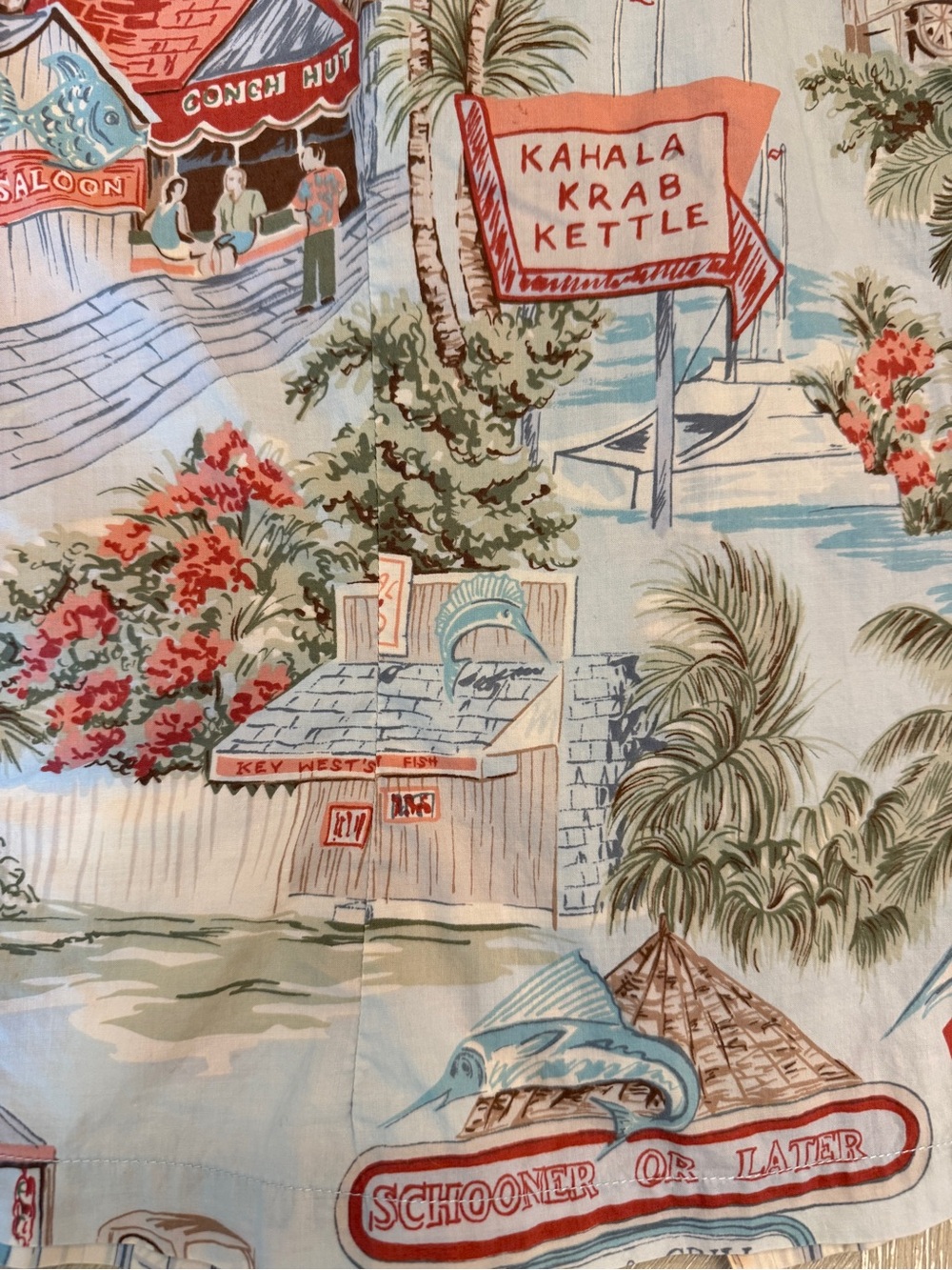 Sleeveless Vintage Tropical Beach Button-Front Tank Top Medium - Picture 10 of 12